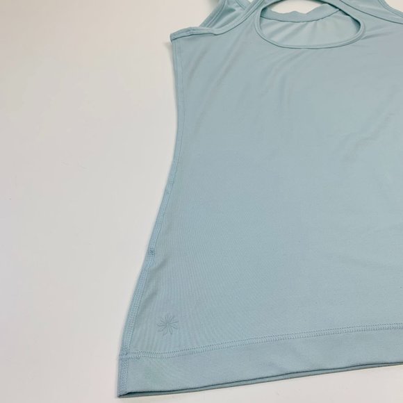 Athleta Nitro Tank Top Lightweight Keyhole Back Yoga Gym Blue Size XS - Picture 4 of 9